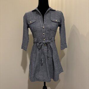 Derek Heart | Denim Mini Shirt Dress | Size Medium